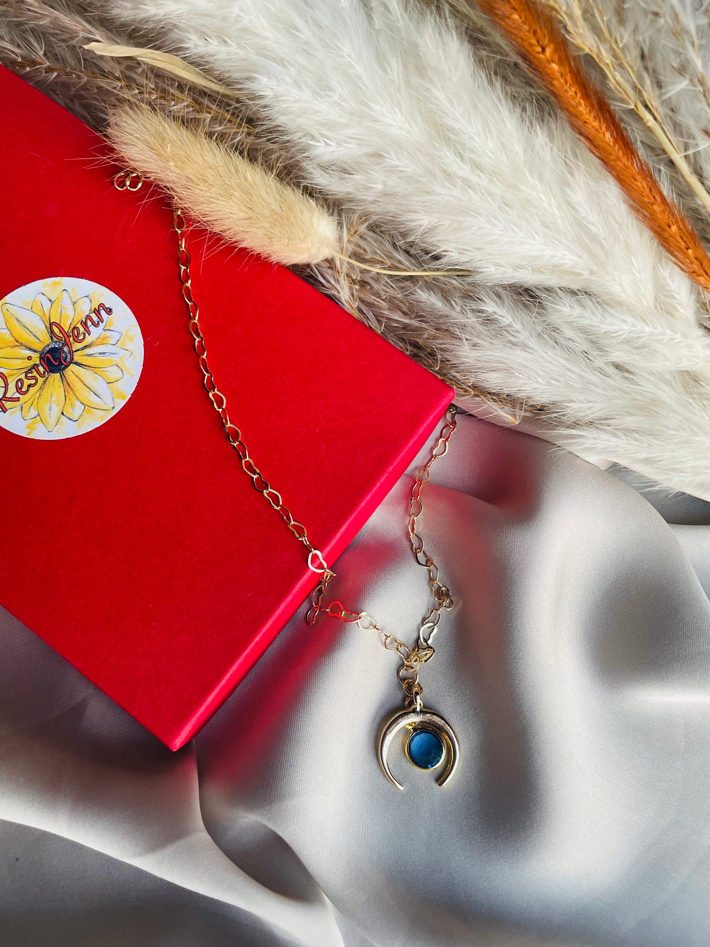 Gemstone heart necklace