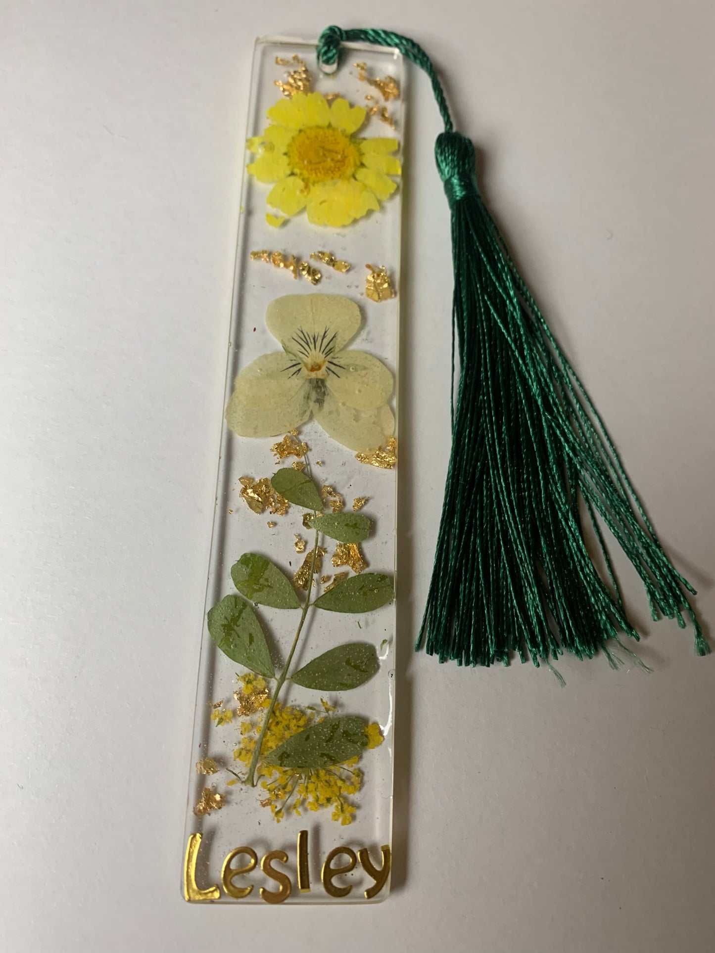 Floral bookmark - personalise with name