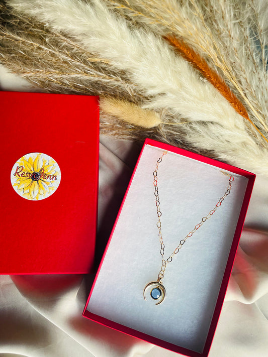 Gemstone heart necklace